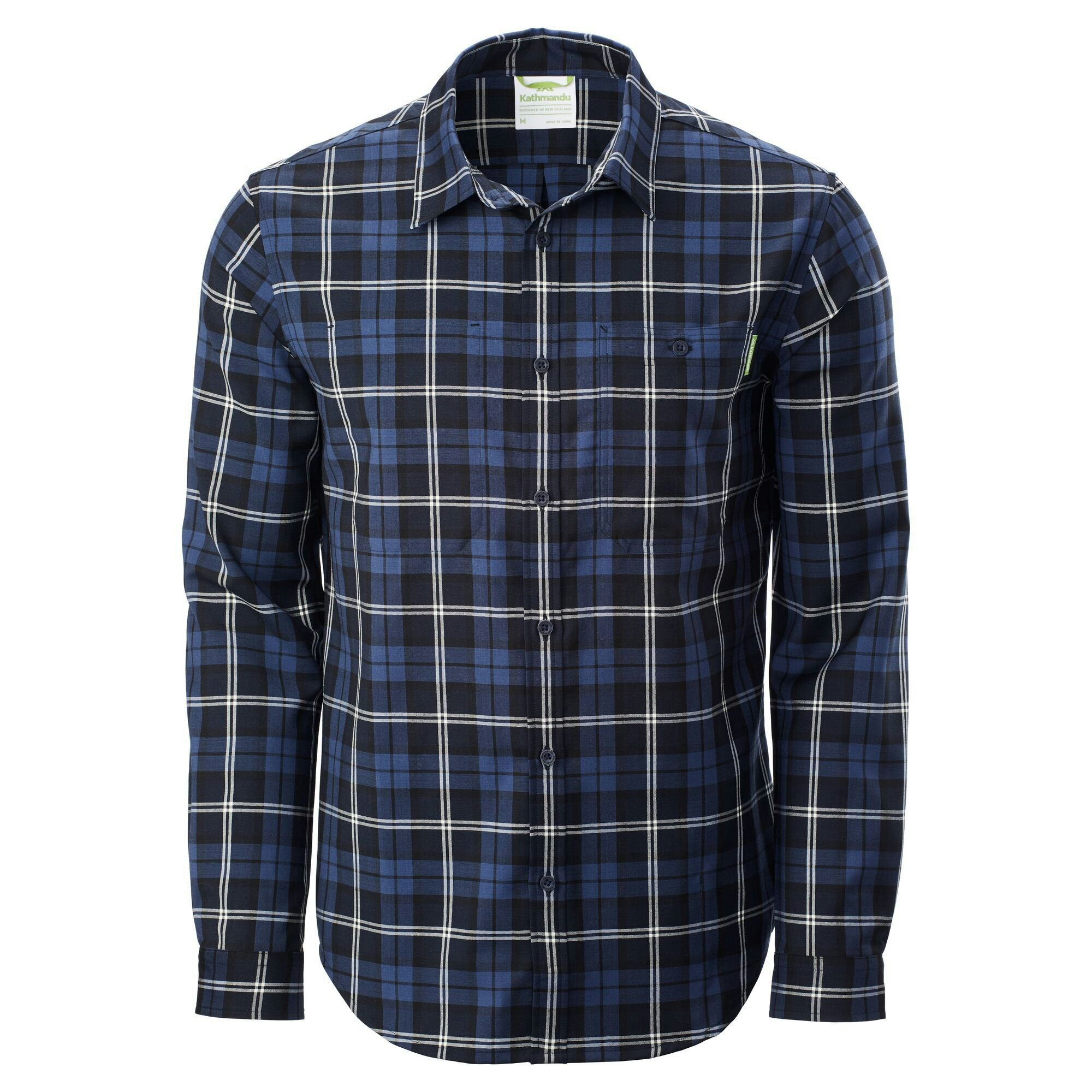 Tomar Men S Merino Long Sleeve Shirt Black Grey Check