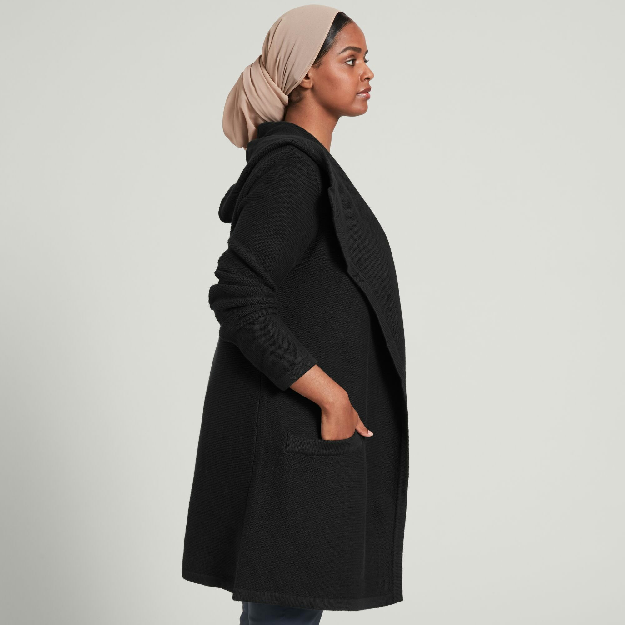 hooded wrap jacket