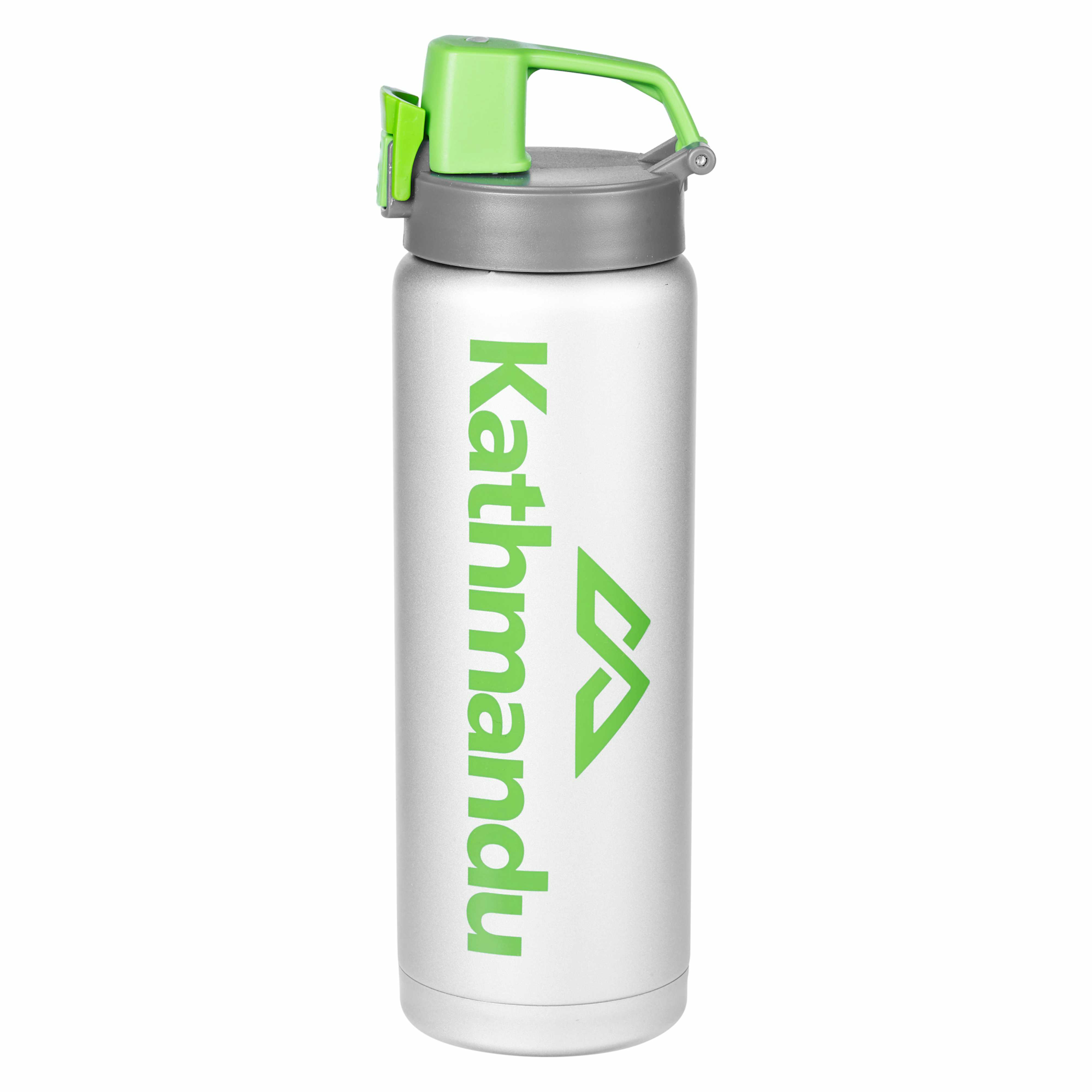 Download Stainless Steel Double Wall Drink Bottle - Grey Green Yellowimages Mockups