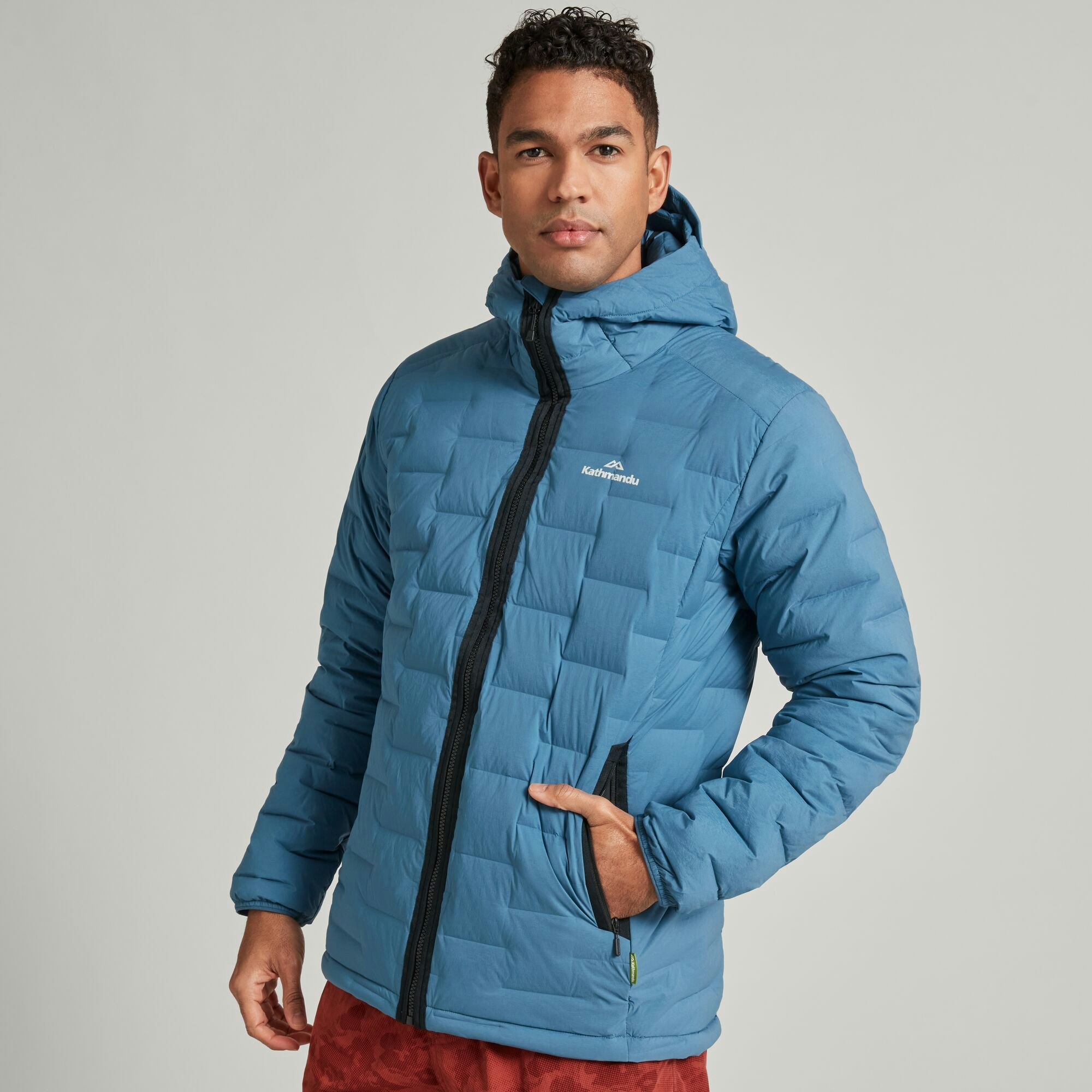 Stretch down hooded jacket cheap