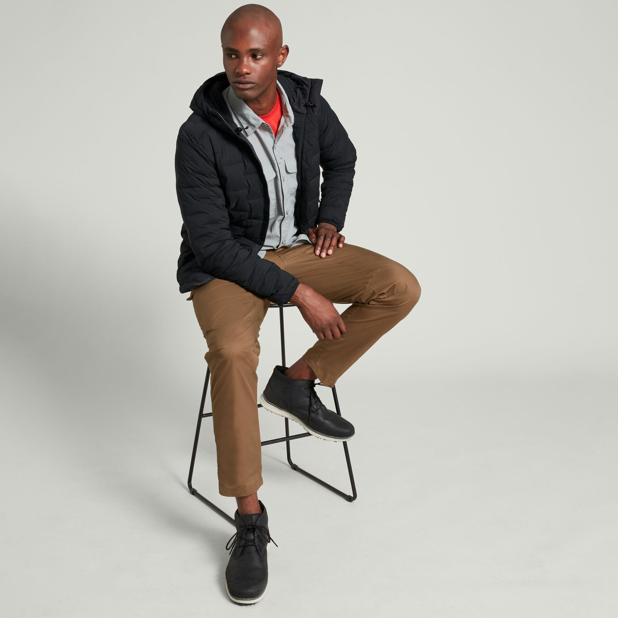 Federate Men s Stretch Down Hooded Jacket Kathmandu UK
