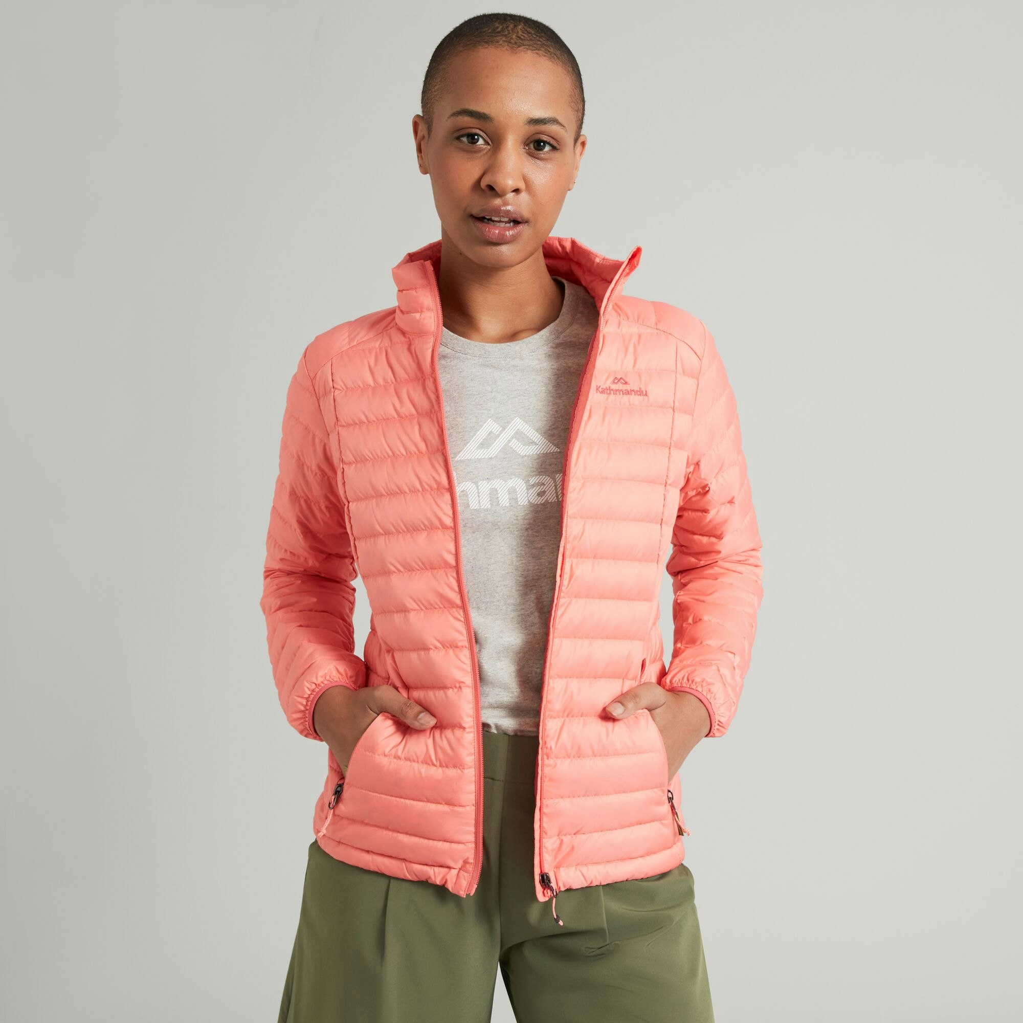Kathmandu pink clearance puffer jacket
