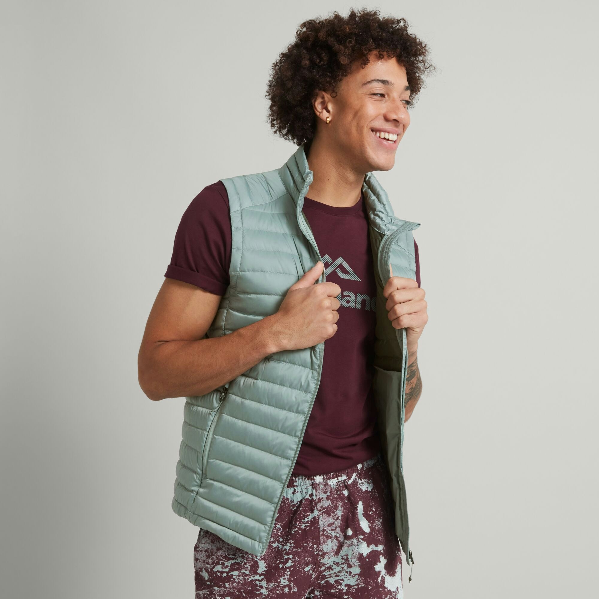 Mens tall down vest on sale
