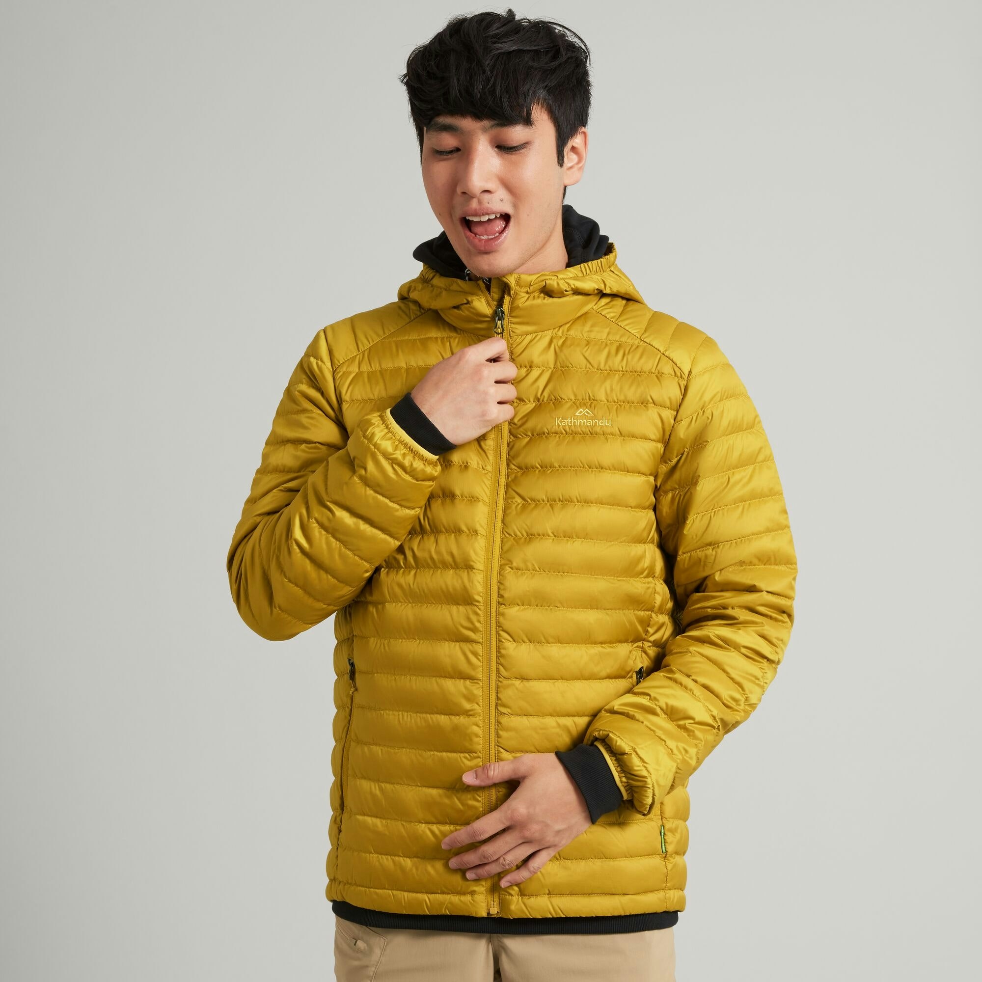 Heli men's hooded down jacket shop