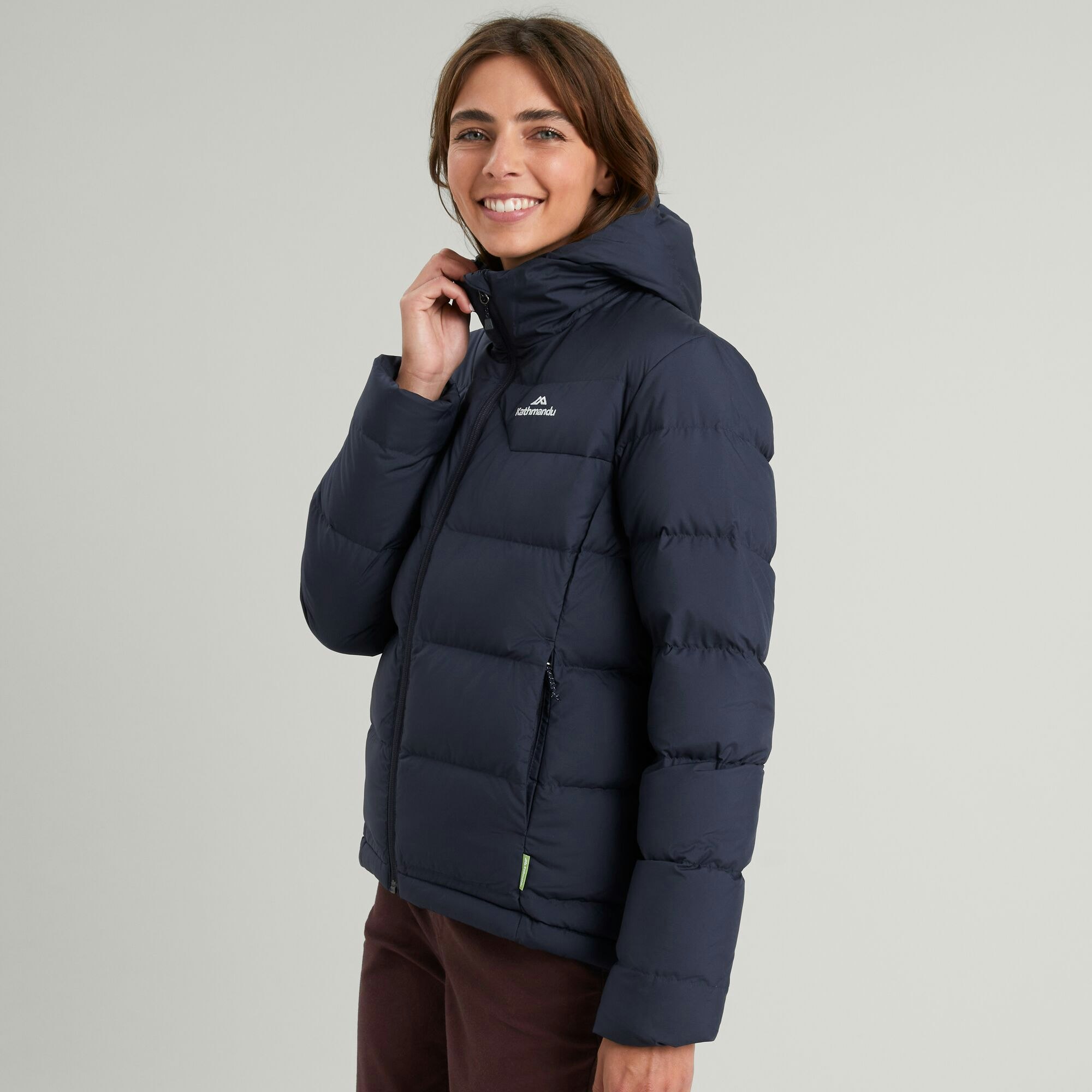 Buy Rinascimento Women Navy Plain Close-Fitted Down Jacket With Belt for  Women Online | The Collective