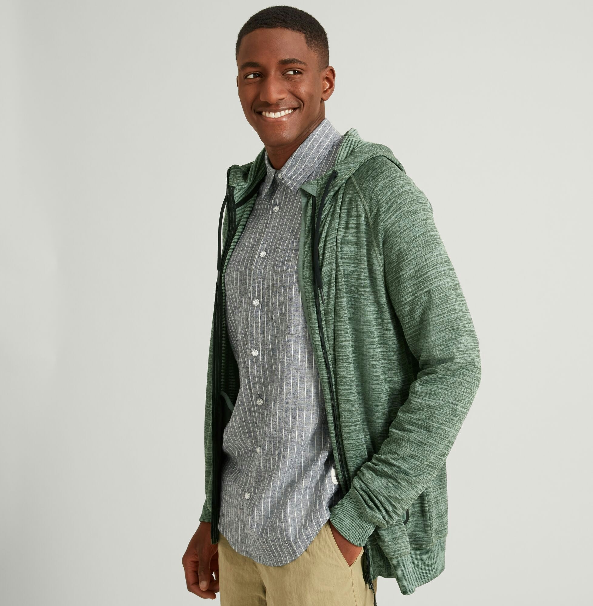 Clearance Acota Men s Hooded Fleece Jacket Kathmandu UK