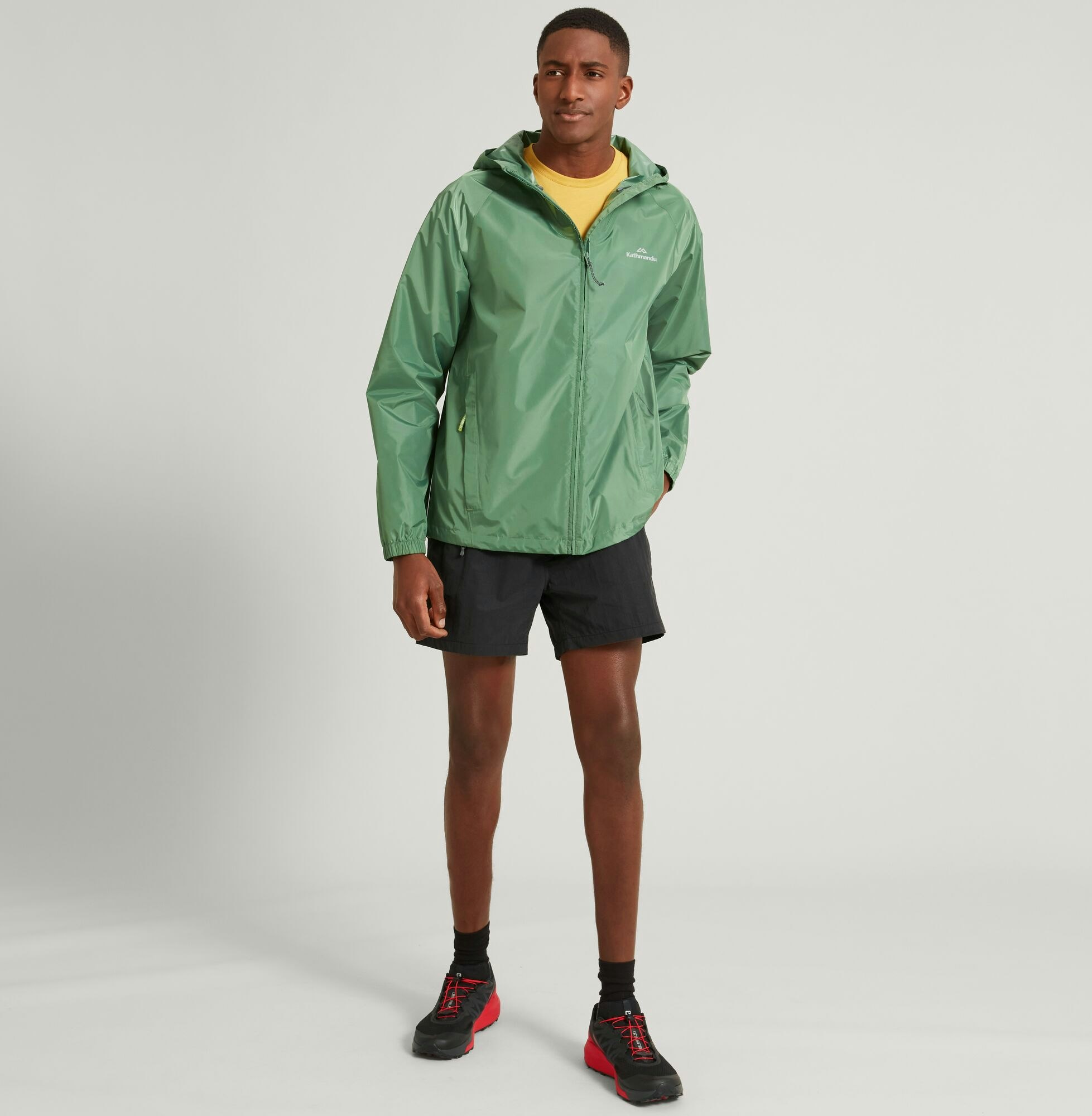 NEW Kathmandu Pocket it Men s Two Layer Rain Jacket eBay