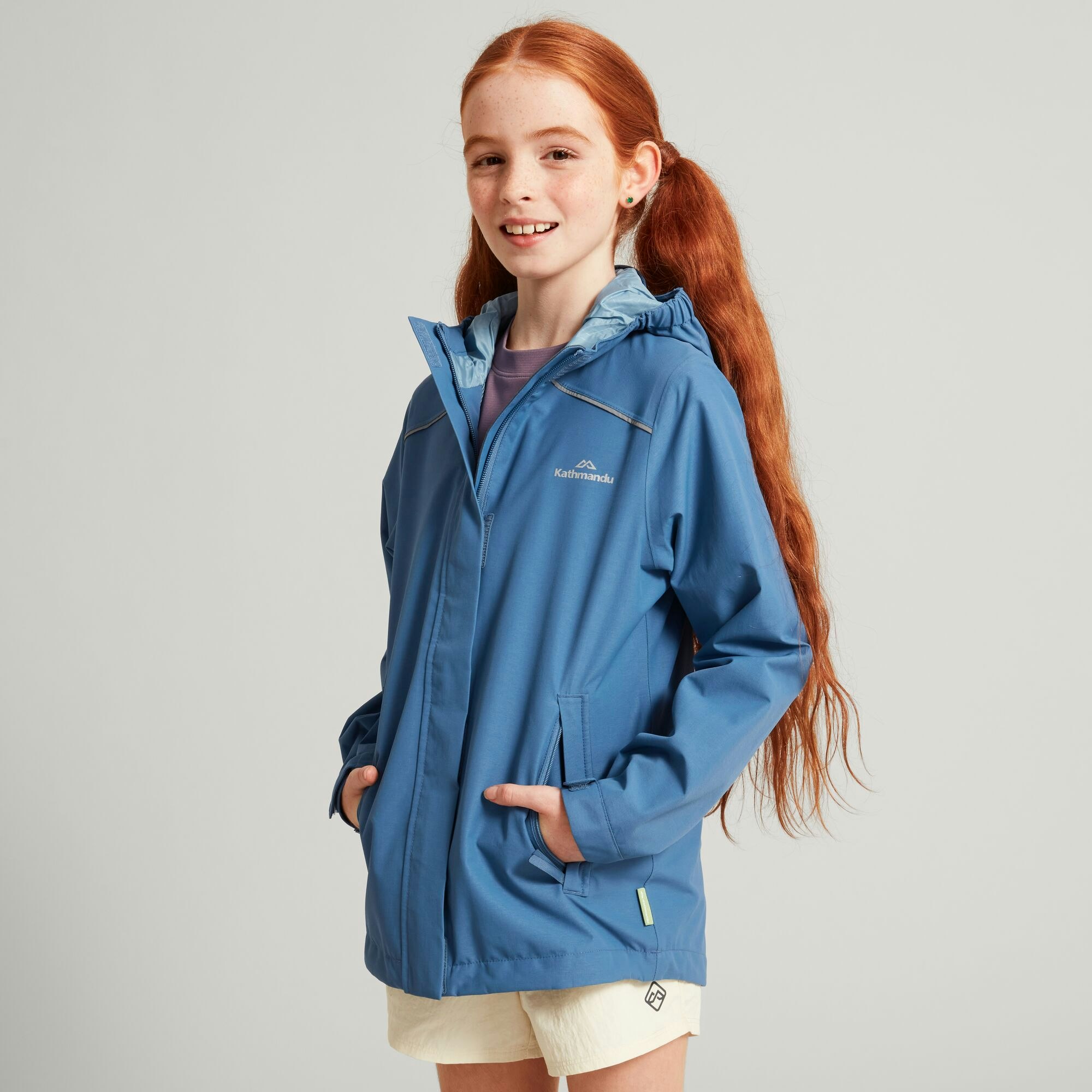 MEK Girls Rain Coat Corto Waterproof Jacket 