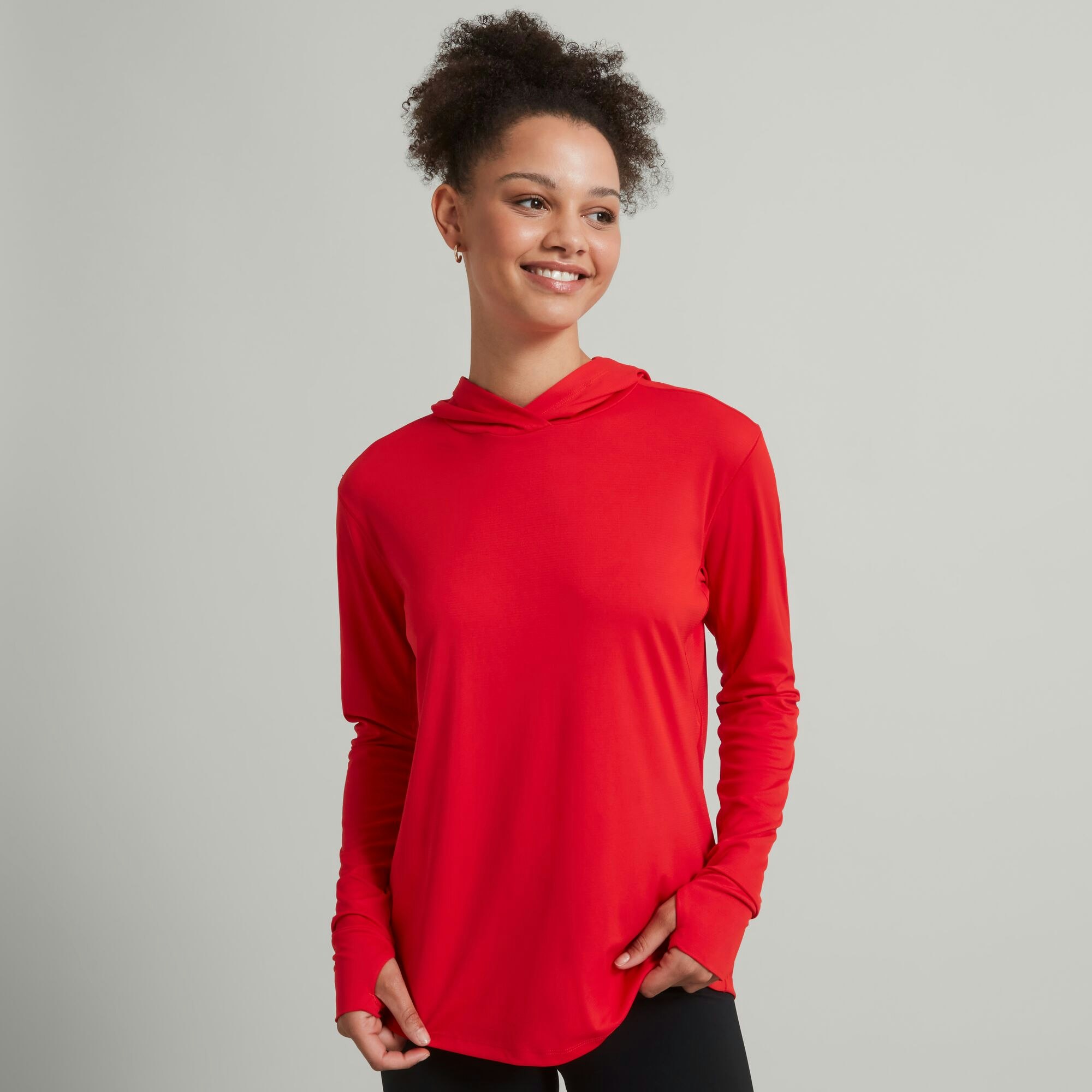 women's long sleeve hooded shirts & tops