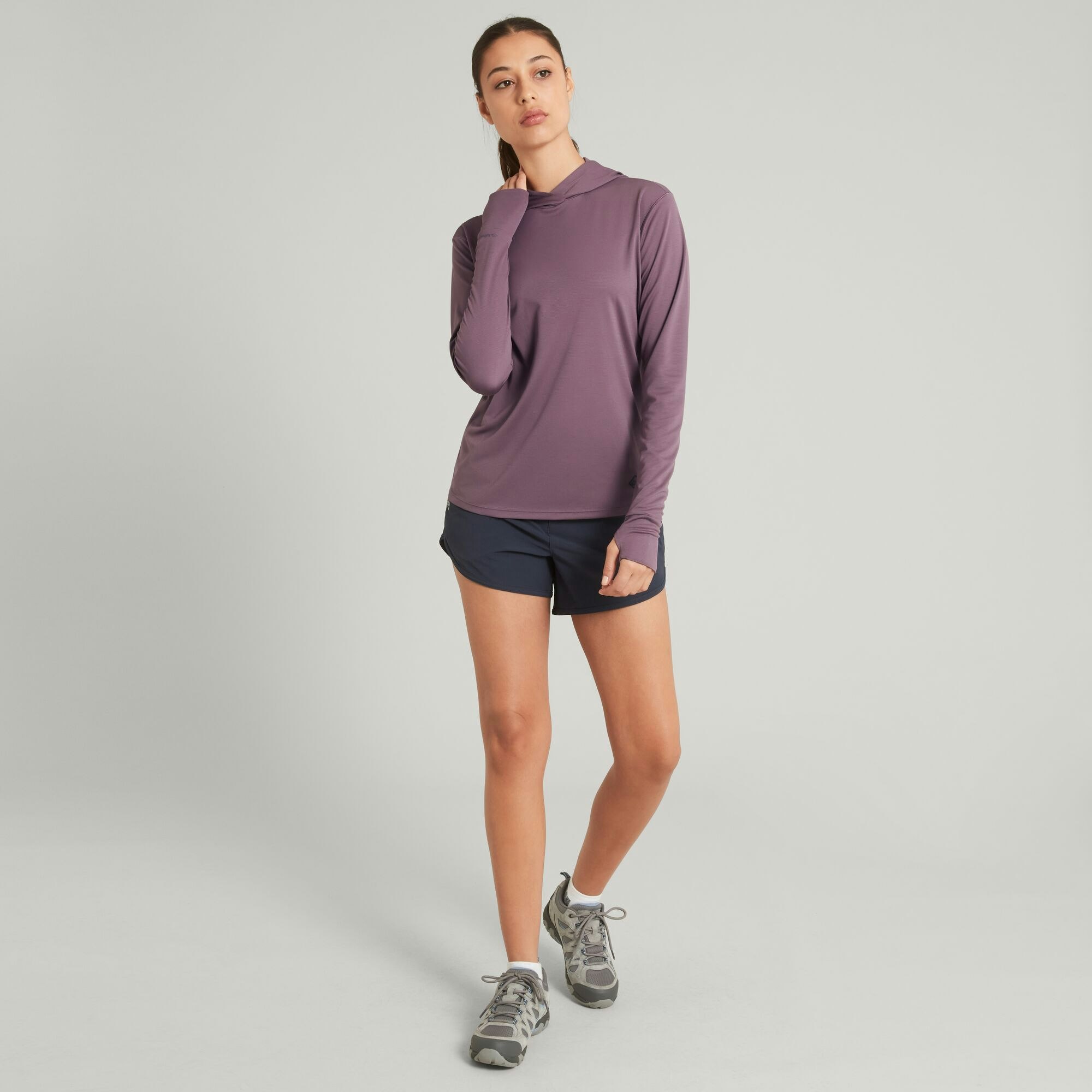 Hooded long 2025 sleeve shirt women's
