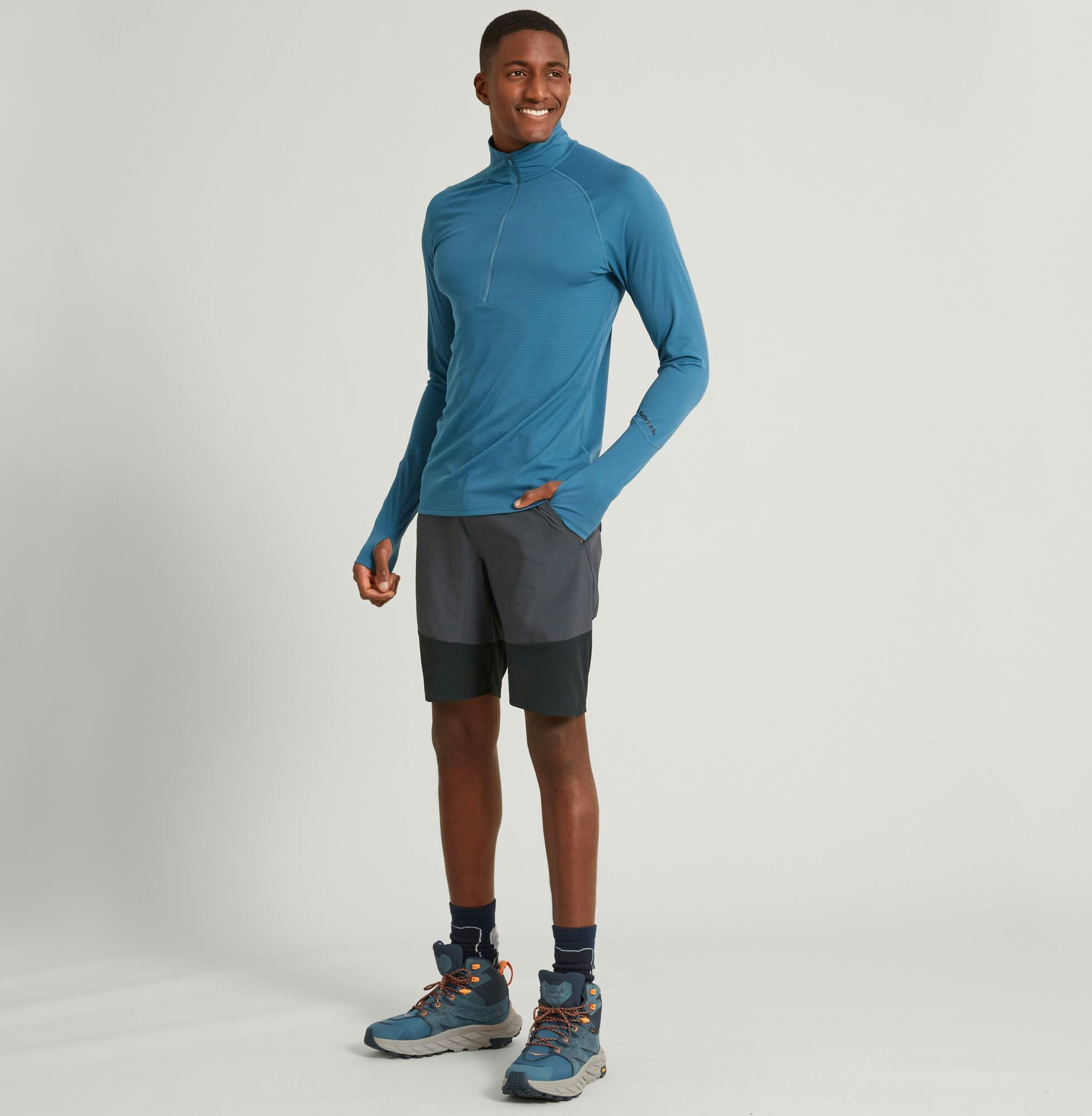 KMDAction Men s Long Sleeve Quarter Zip Top Kathmandu AU