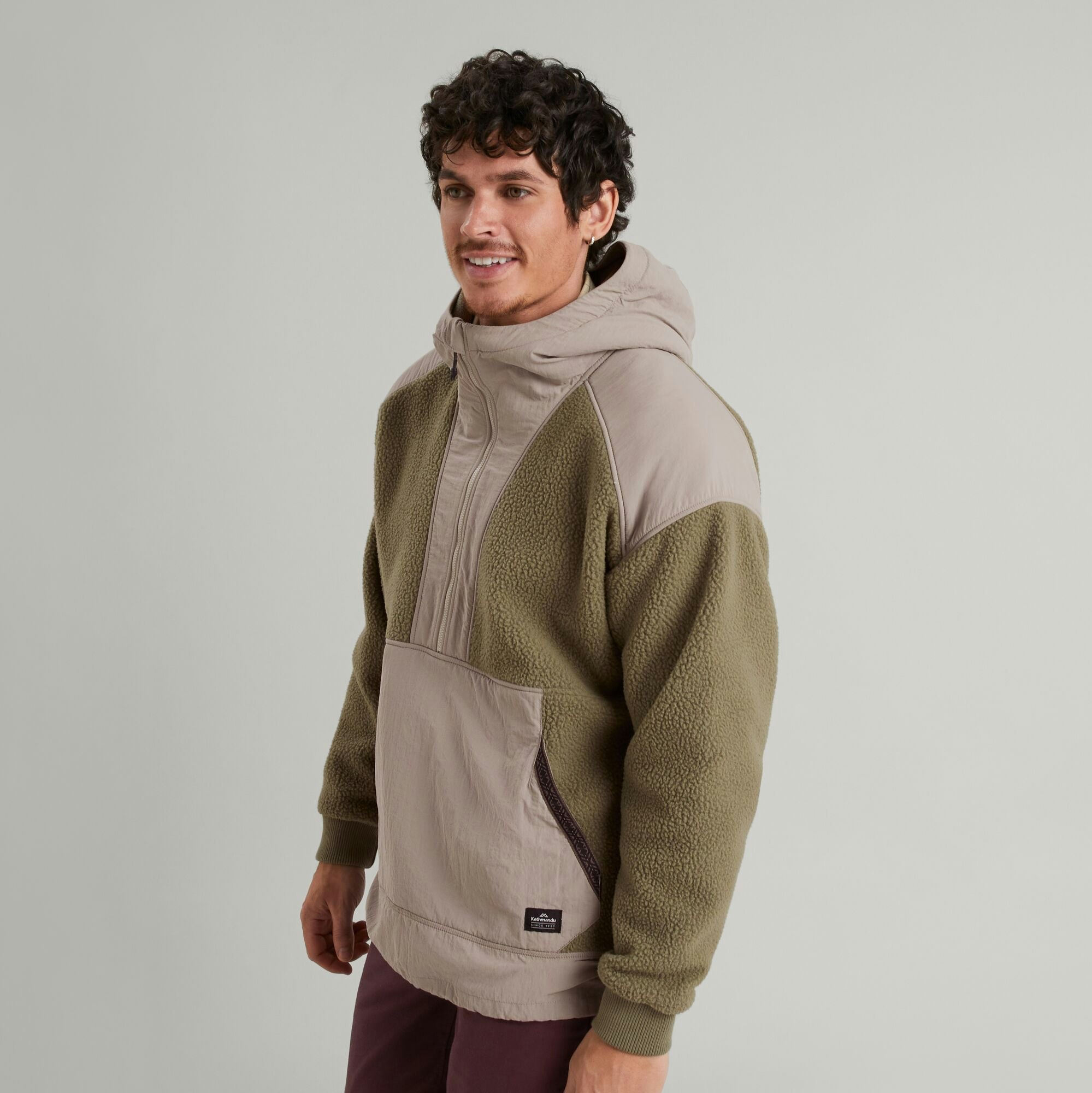 Hi pile fleece pullover deals