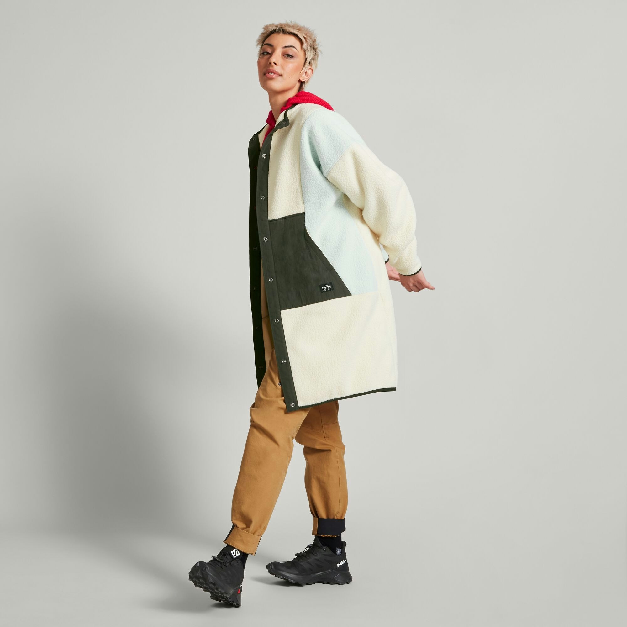 Co Z High Pile Manteau Long En Polaire Femme