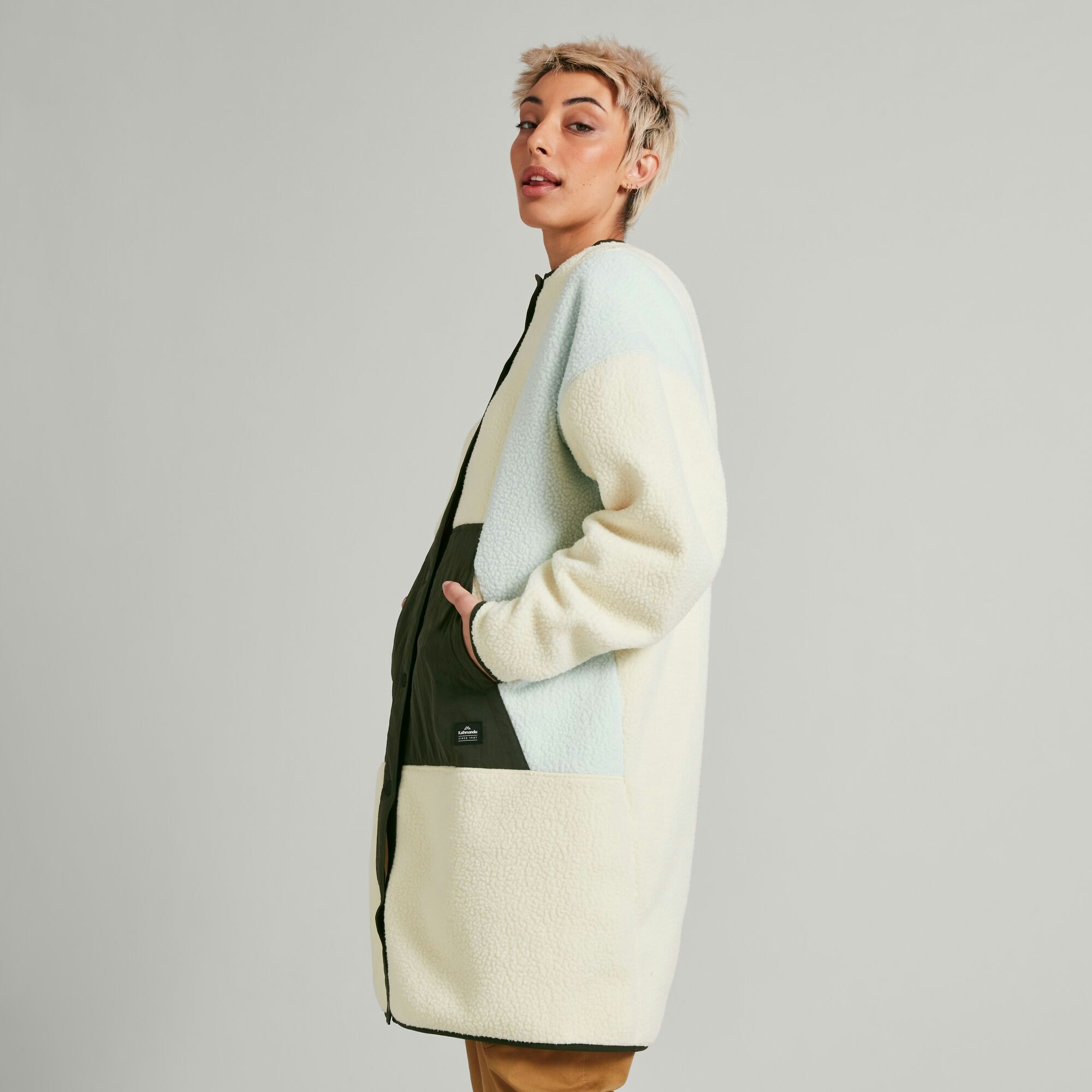 Longline fleece jacket women's shop