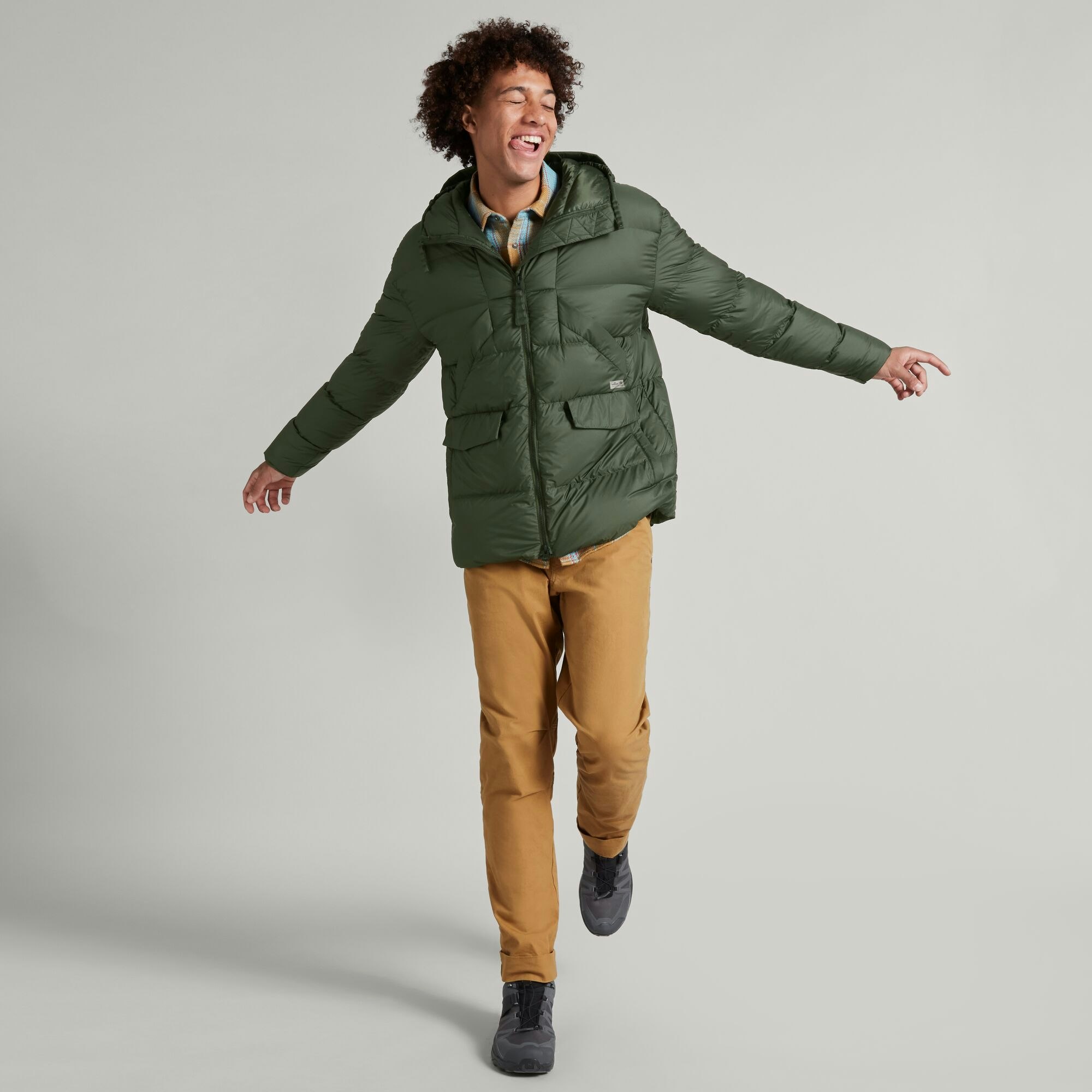 Down filled mens coat deals