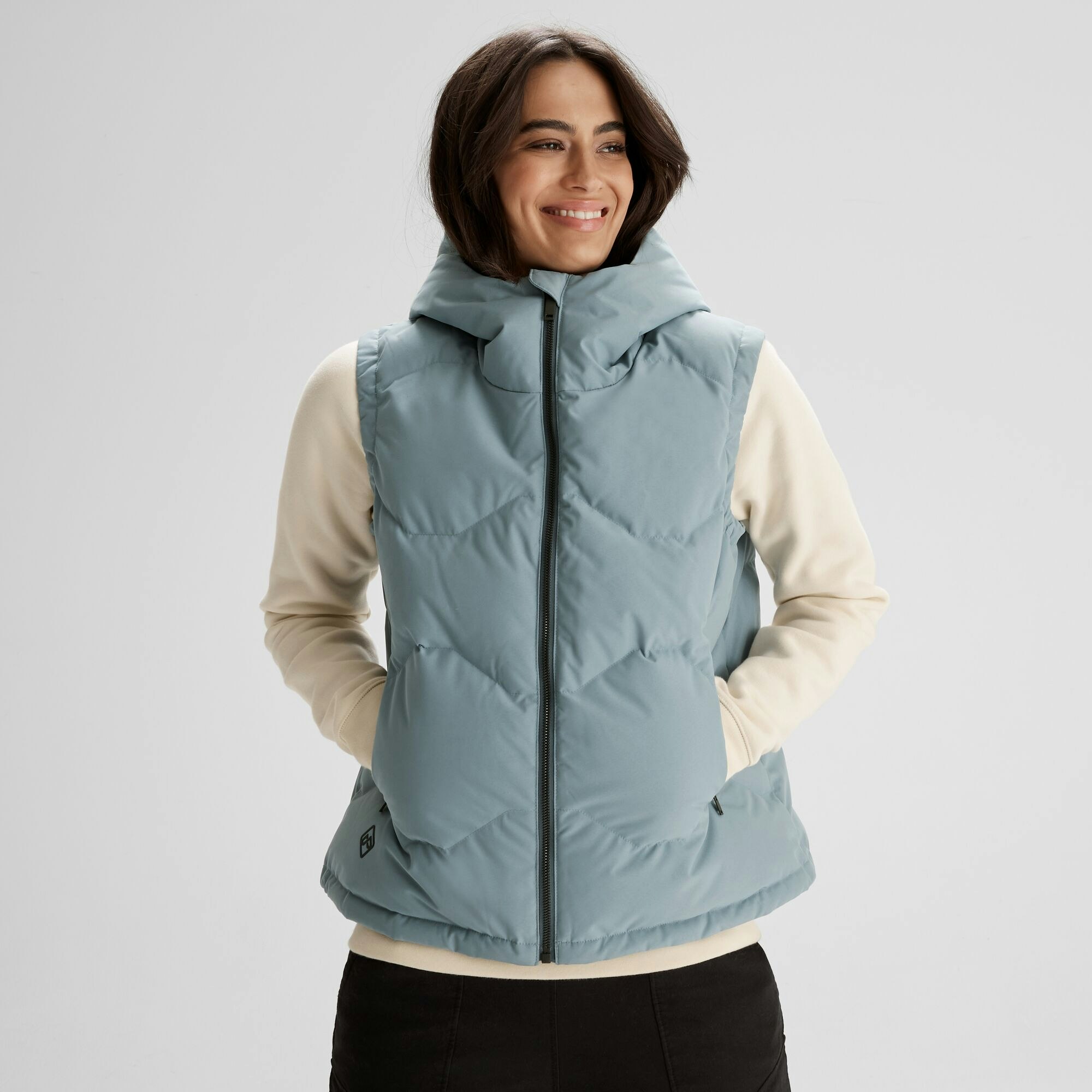 Women s Lightweight Down Puffer Vests Fleece Gilets Kathmandu UK