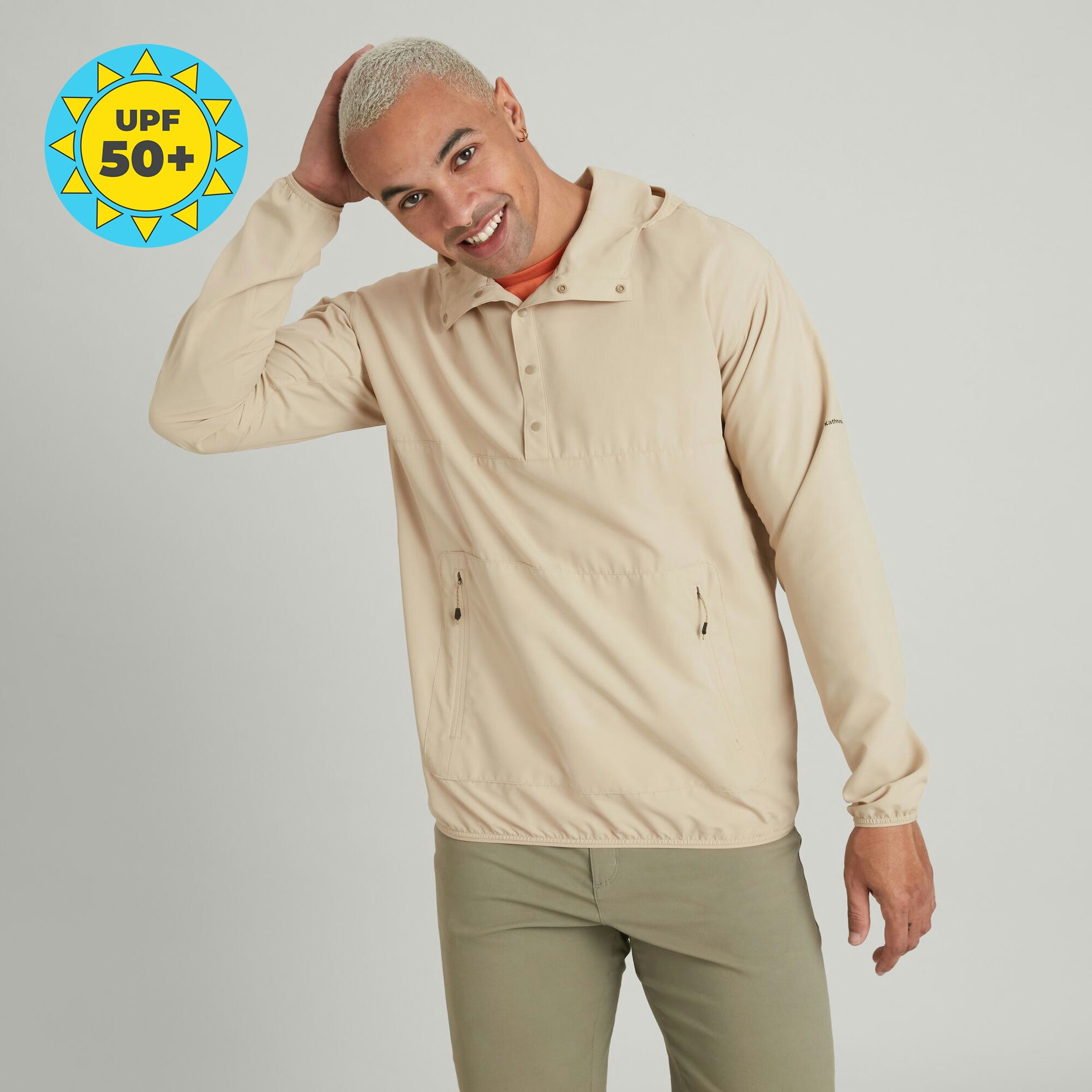SUN-Scout Upf Men's Long Sleeve Hooded Shirt