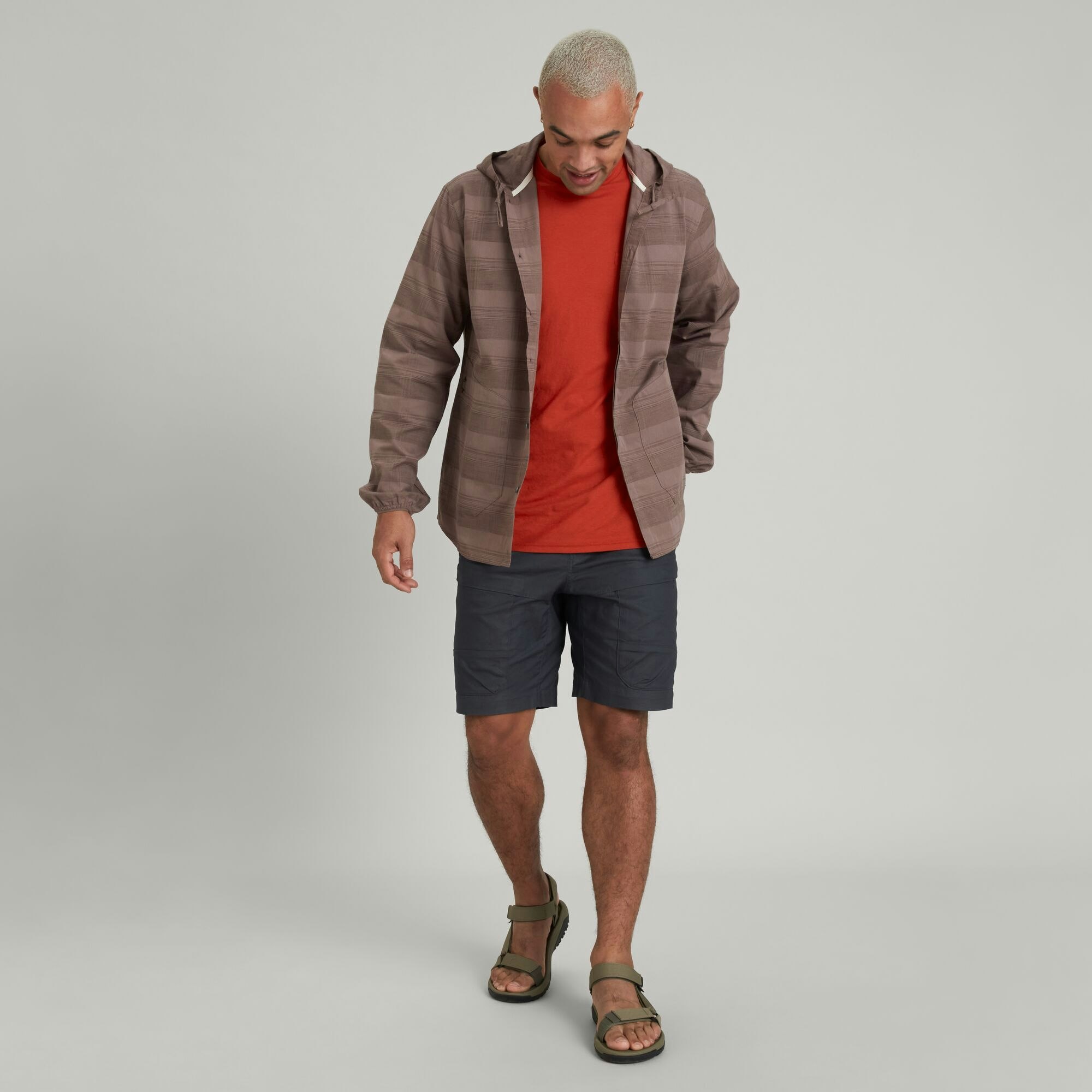 Mens hooded sun online shirt