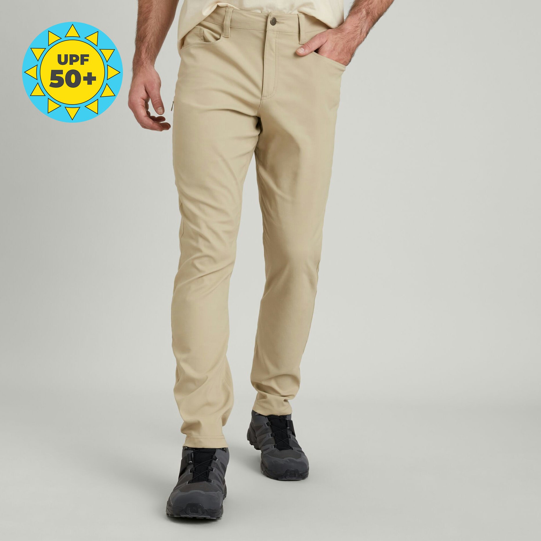 Khaki slim fit casual chino trousers | River Island