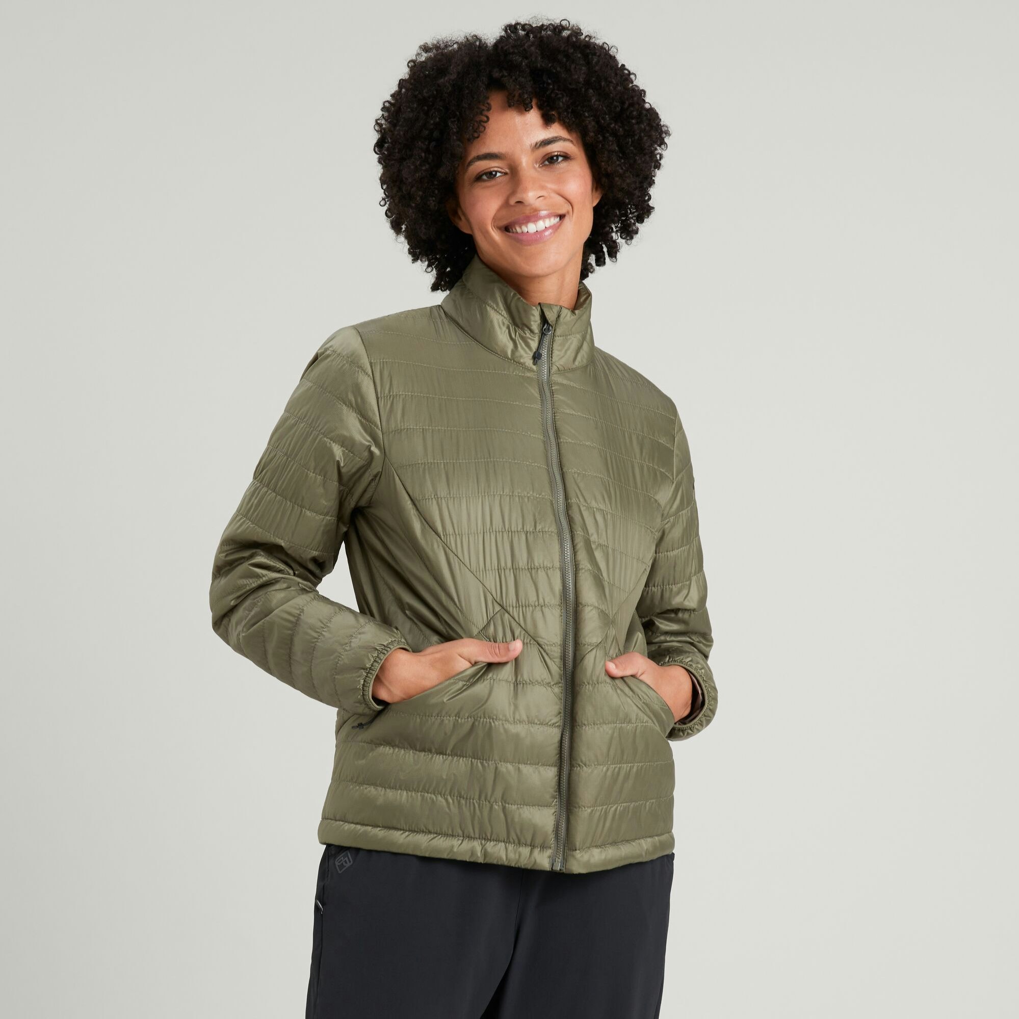 Women's Metro Fleece Zip Jacket, Ladies Green Warm Fleece