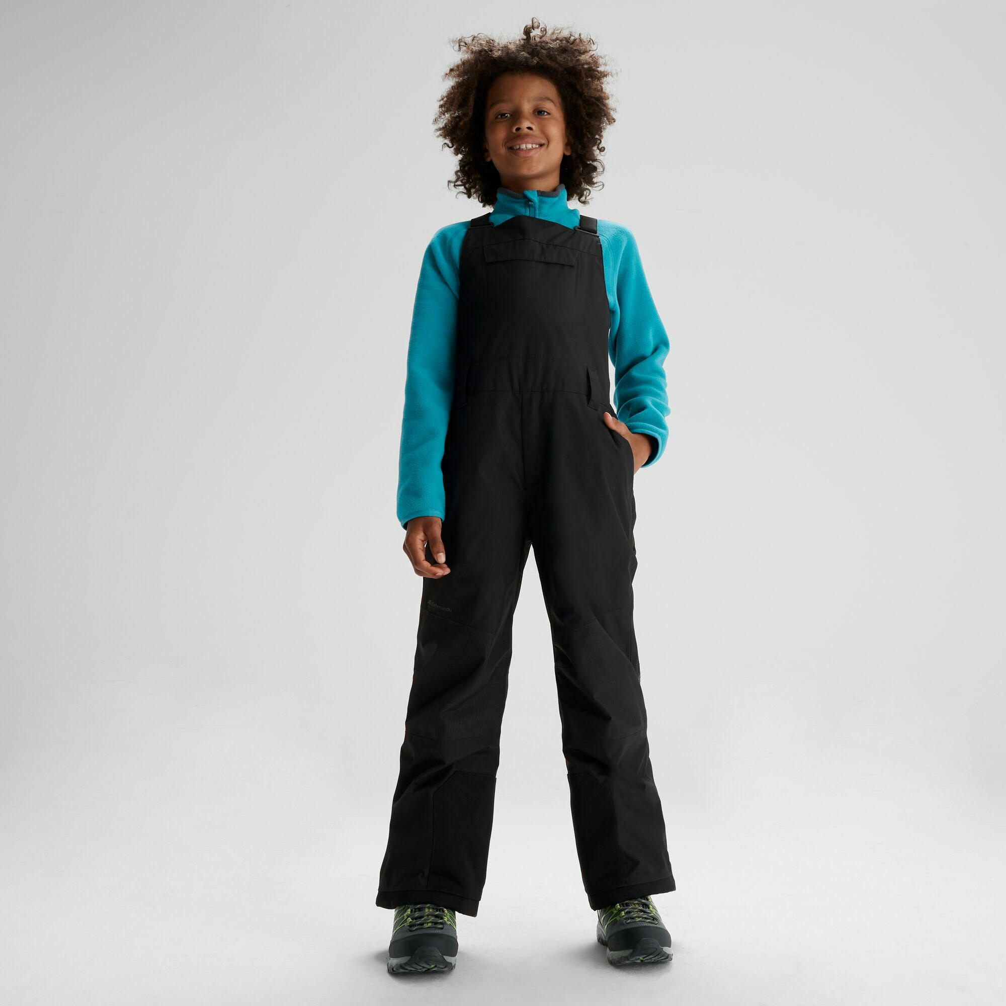 Youth snow bibs top
