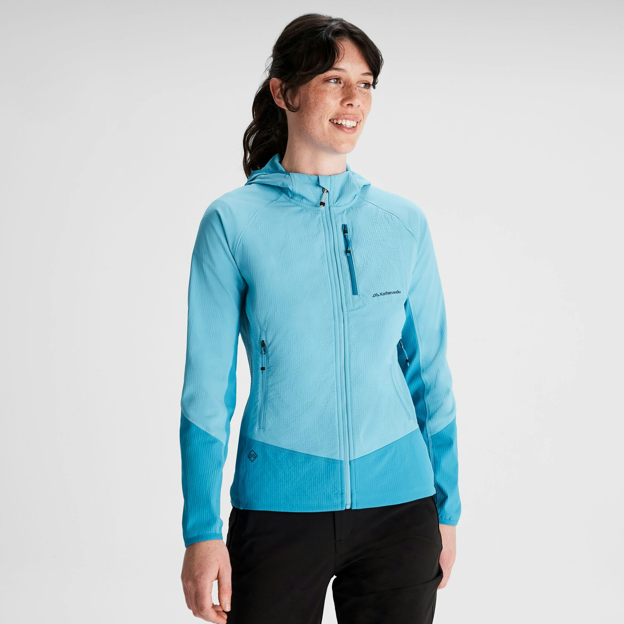 Hooded fleece top deals