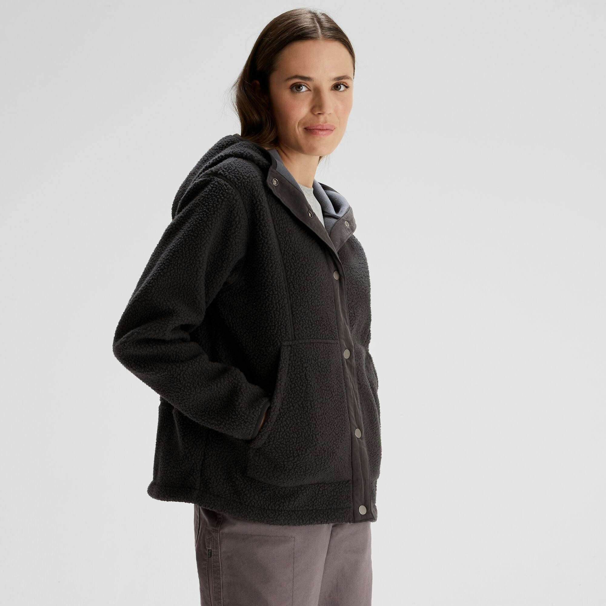 Hooded pile jacket 2025