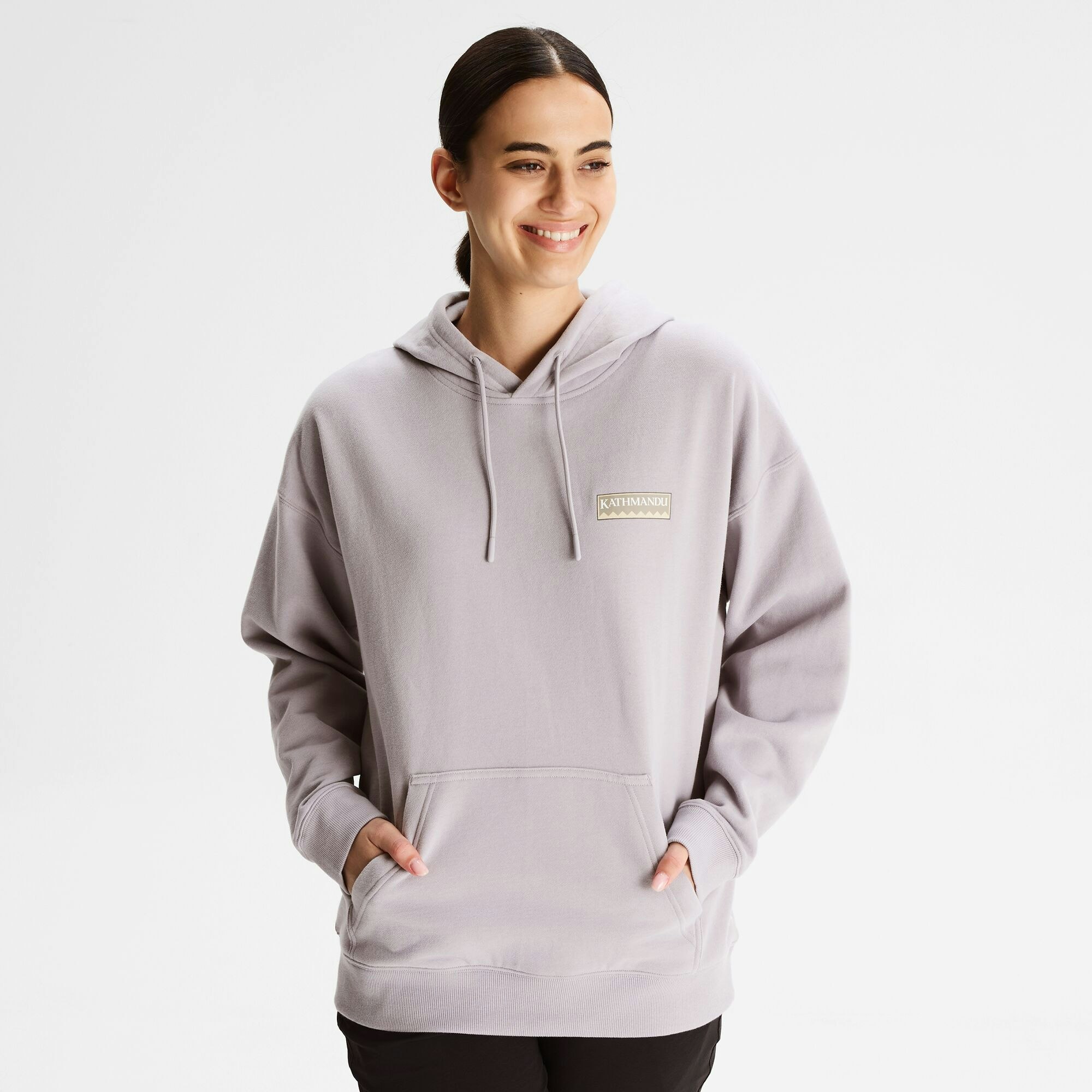 Women's Heritage Logo Slouchy LT BB Hoodie | Kathmandu AU Women's Heritage Logo Slouchy LT BB Hoodie | Kathmandu AU