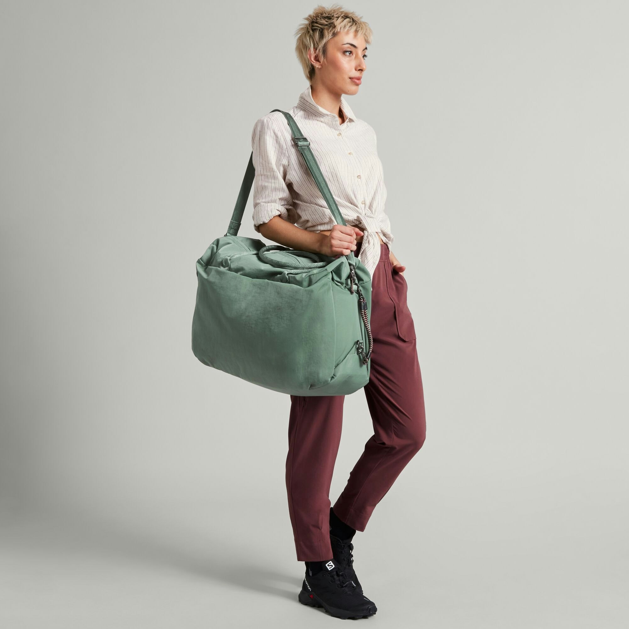 Gray weekender bag online
