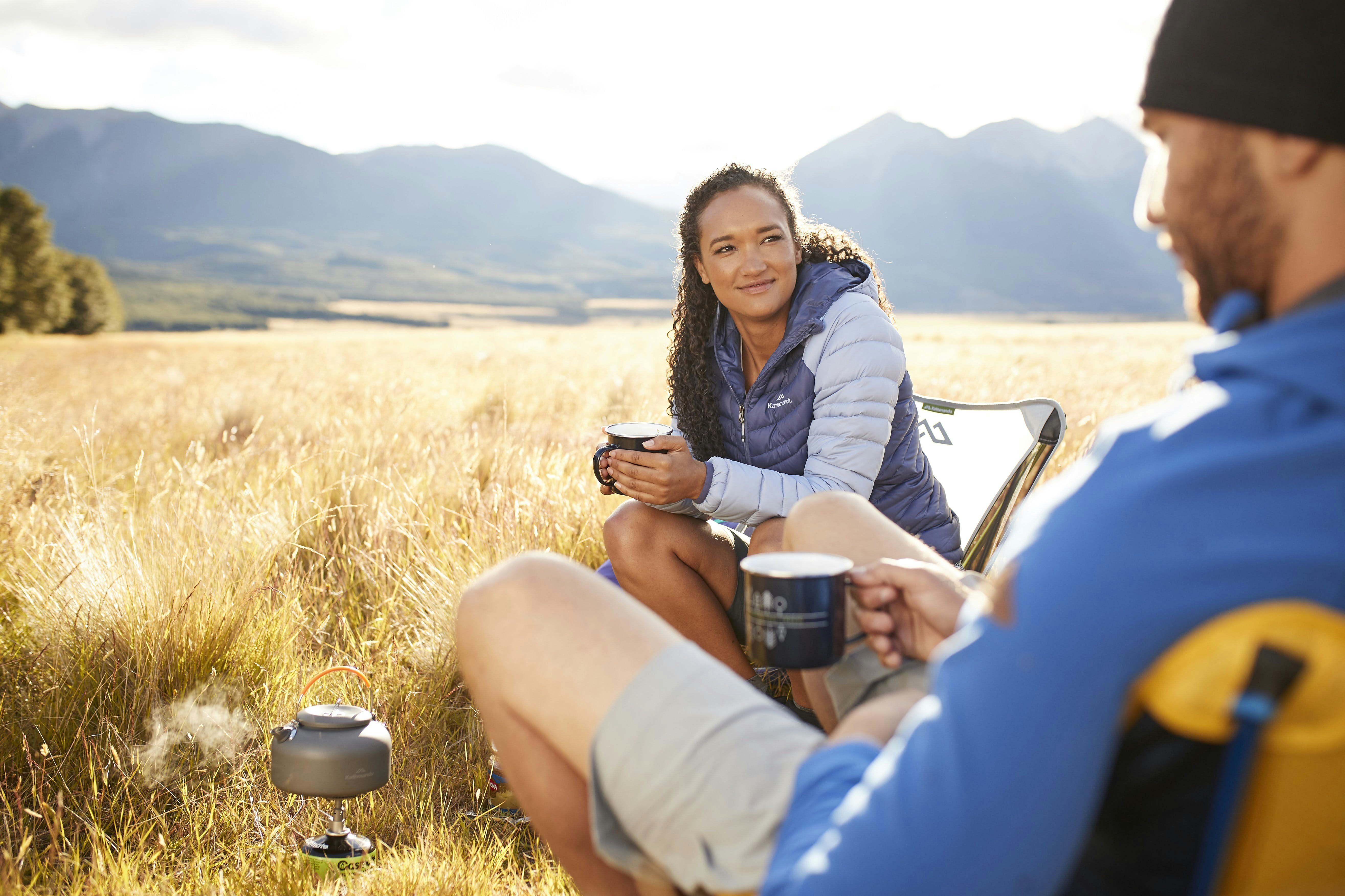 There are plenty of golden days to enjoy with a camping getaway at the end of summer A couple camping in New Zealand