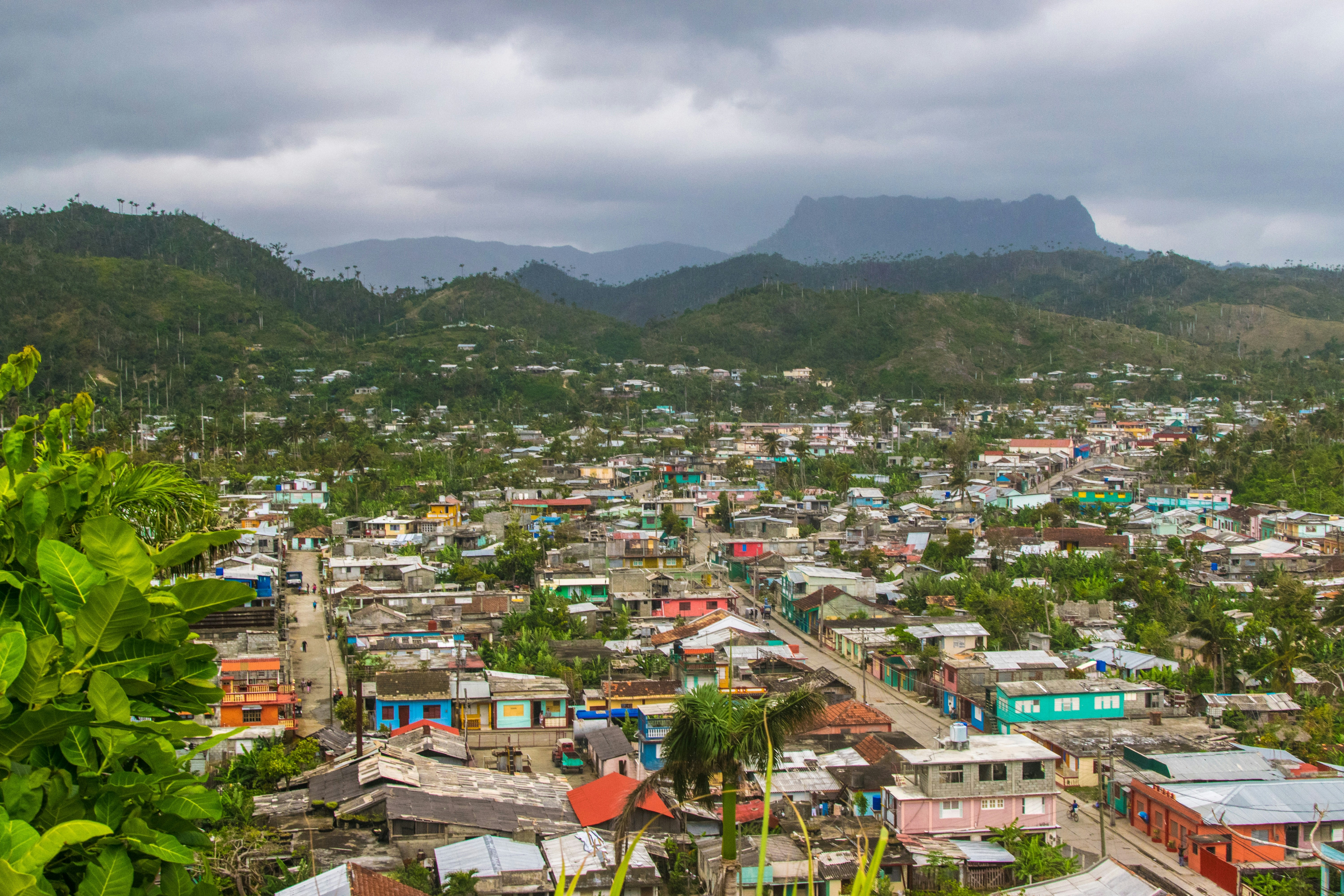 Baracoa, Guantanamo. El Yunque mountain in the distance The city of Baracoa