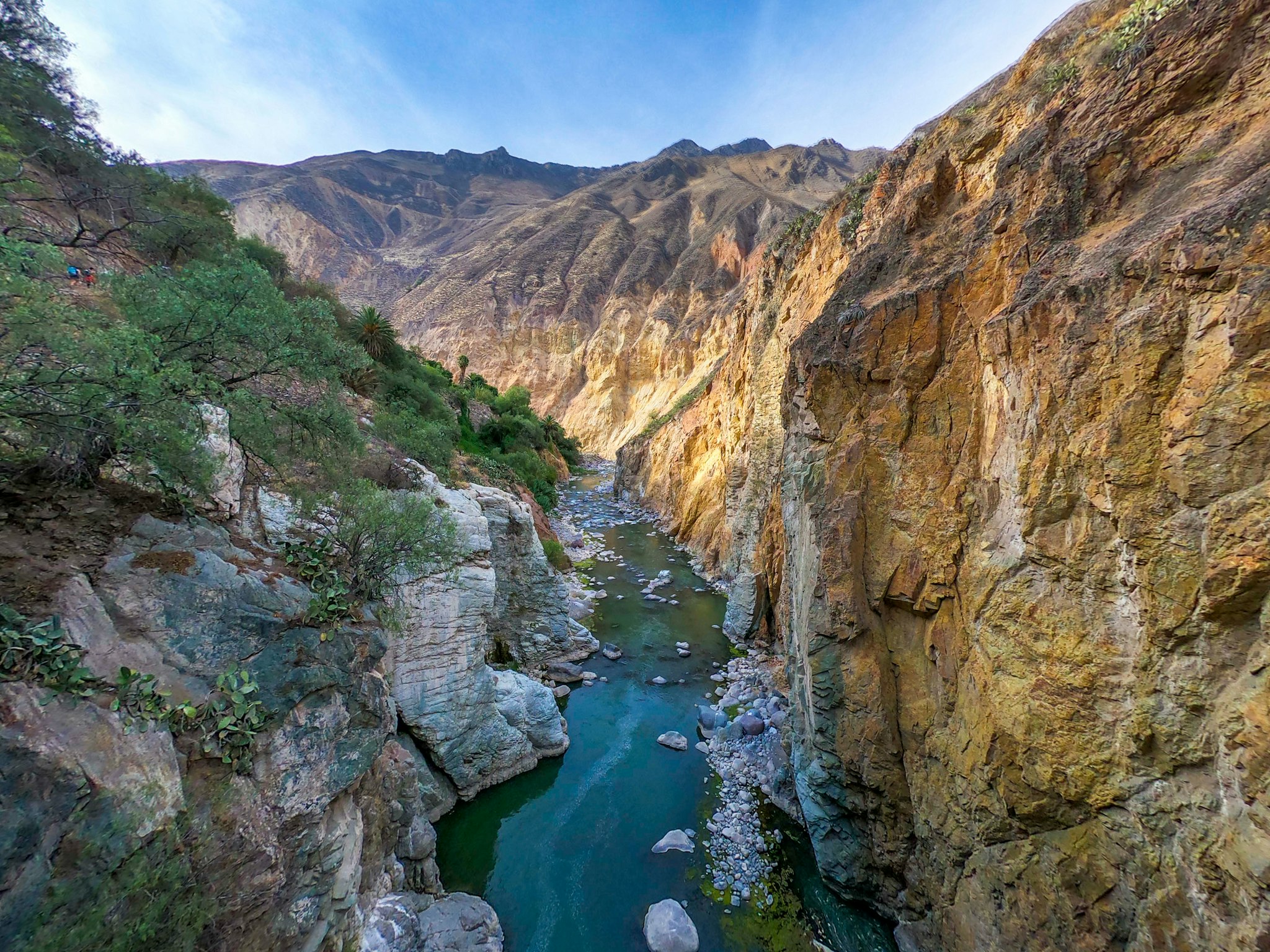 Looking into the Colca Canyon Image of an aerial view of the Colca Canyon