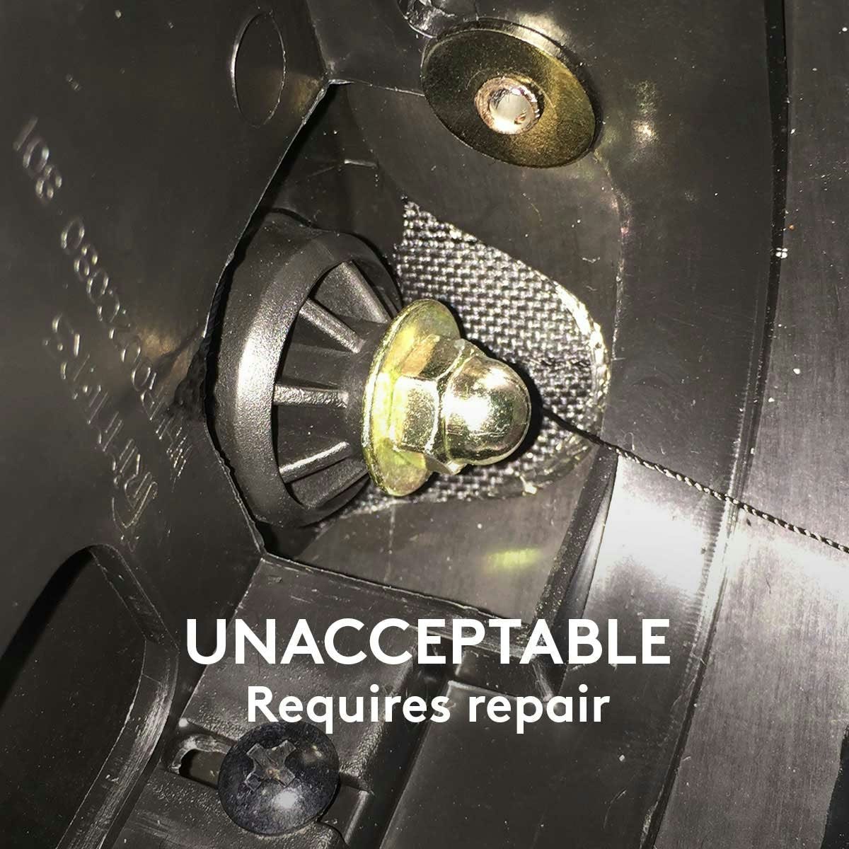 UNACCEPTABLE - Requires repair