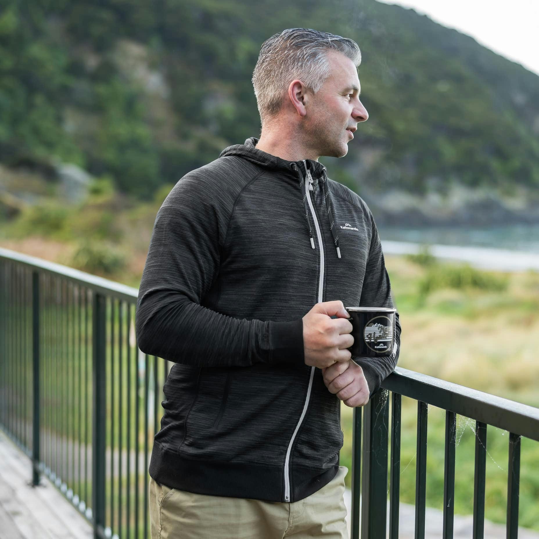 Man wearing Kathmandu fleece