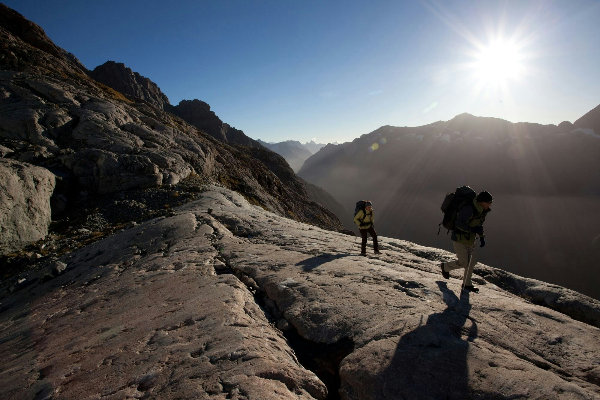 Hikers on Milford Sound Great Walk of New Zealand