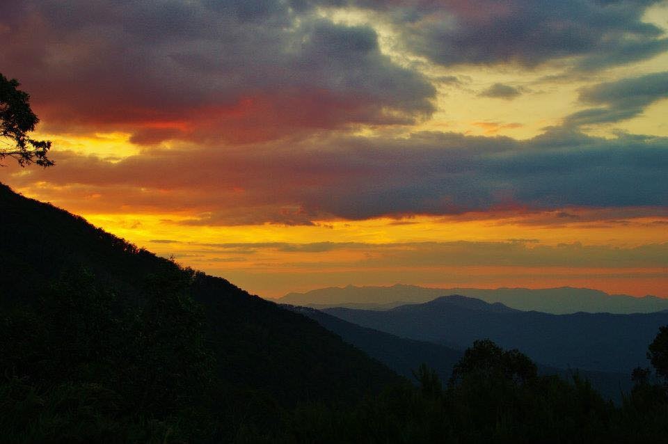 View from Mount Bogong at sunset