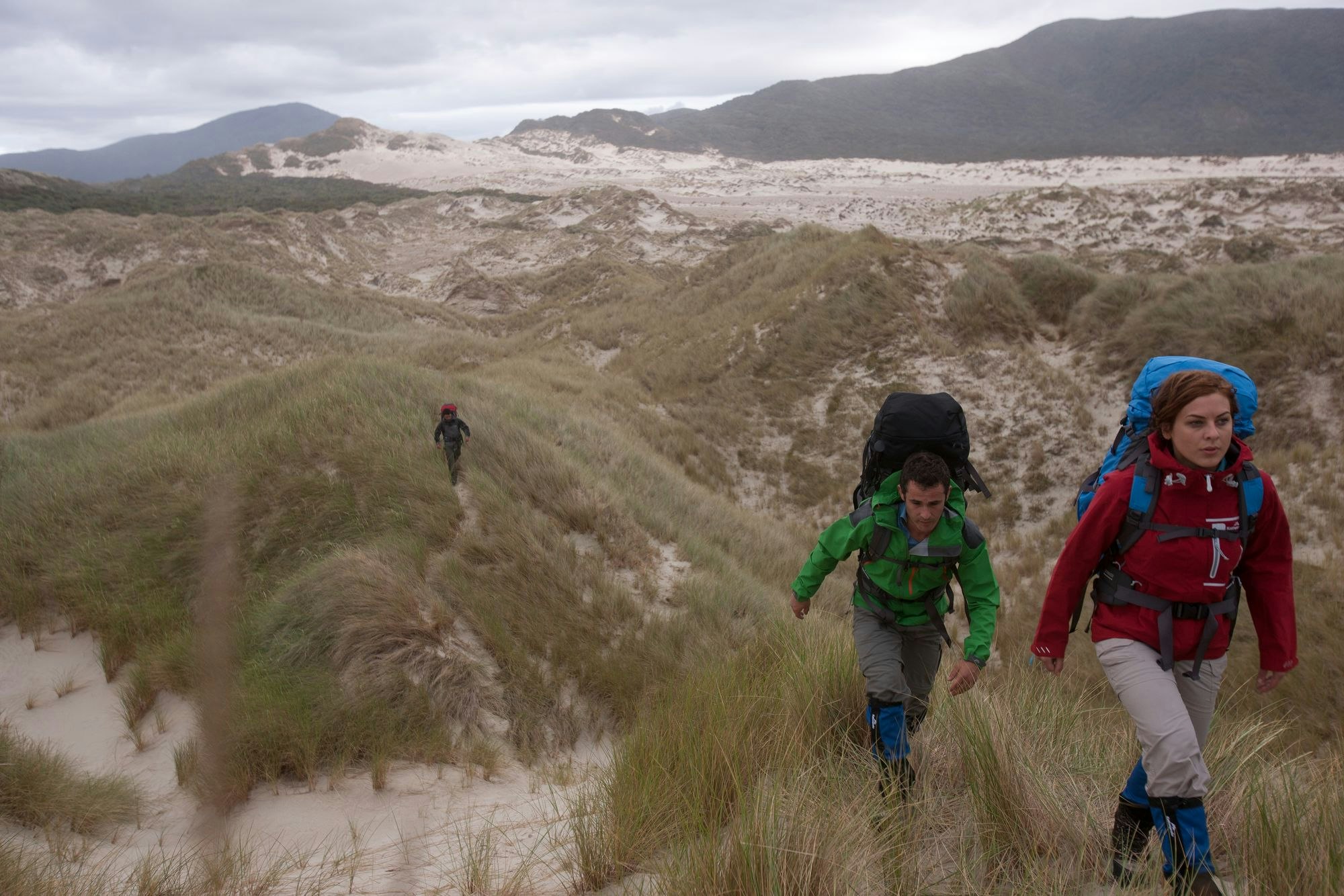 Three hikers on Stewart Island