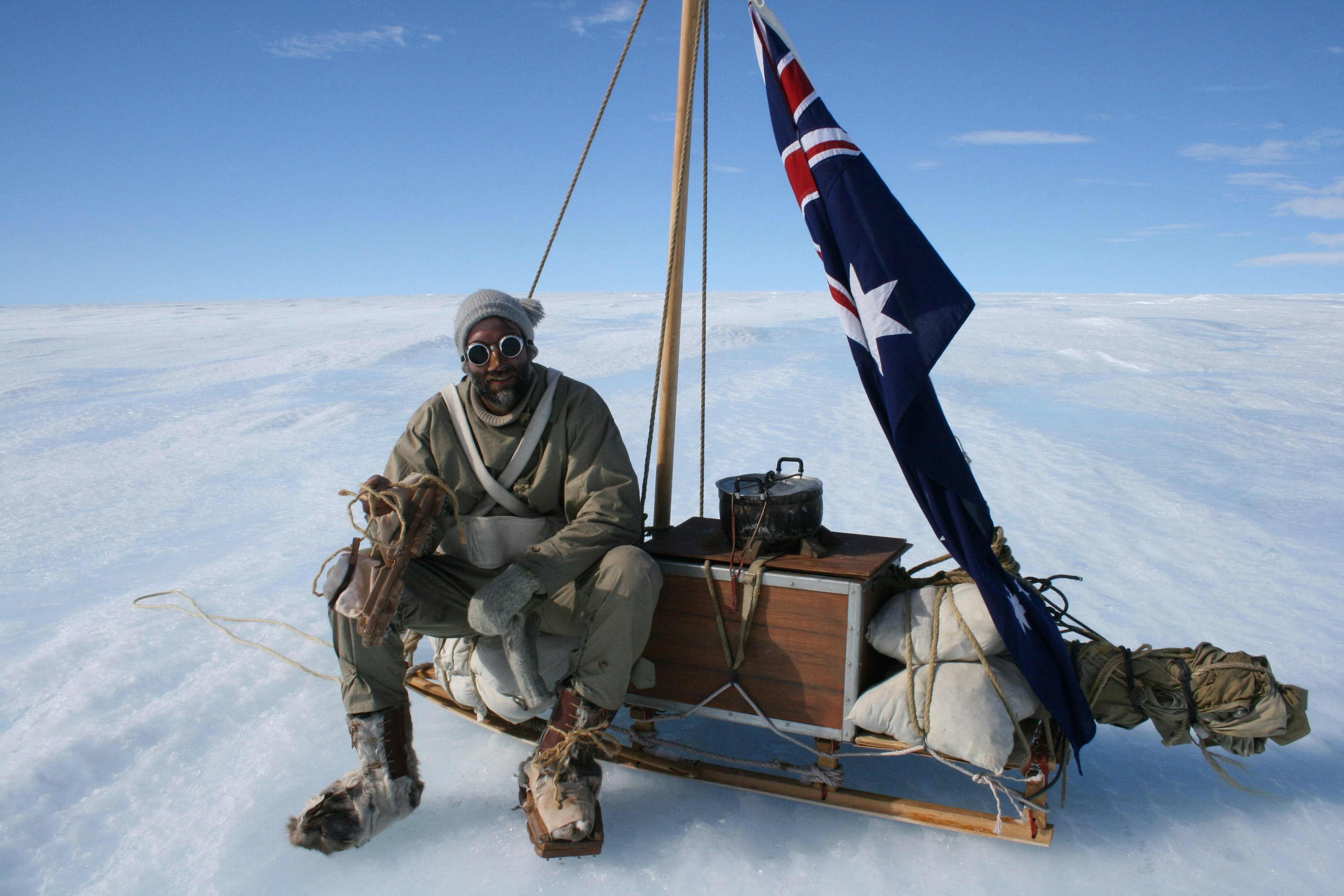 A casual Tim Jarvis on one of his many expeditions. A casual Tim Jarvis on one of his many expeditions.