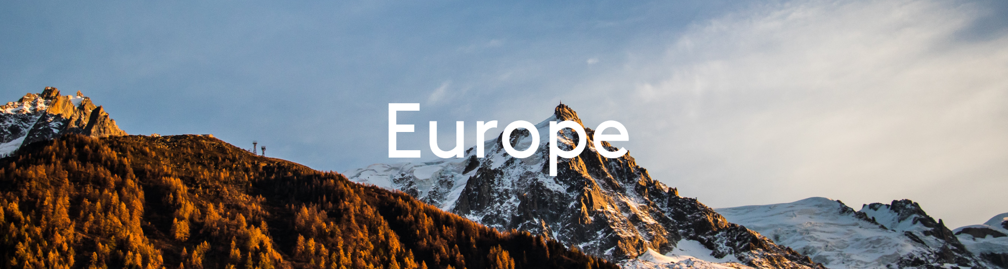 European mountains with 'Europe' text overlay